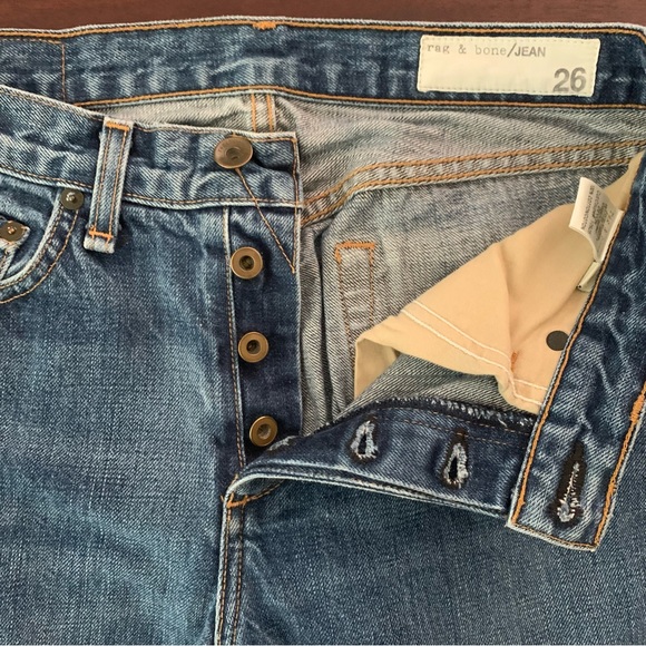 Rag & Bone "Marilyn" High-Rise Boyfriend Selvedge Jeans, Size 26 - Picture 11 of 14